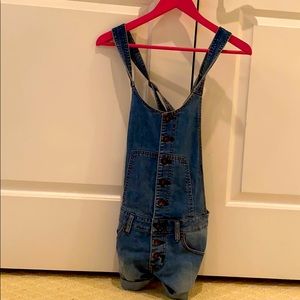 Jean overall shorts